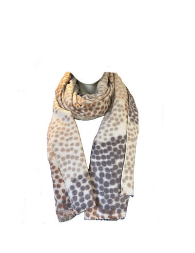 Atoll Palme Bulles De Couleurs Echarpe Marron Clair