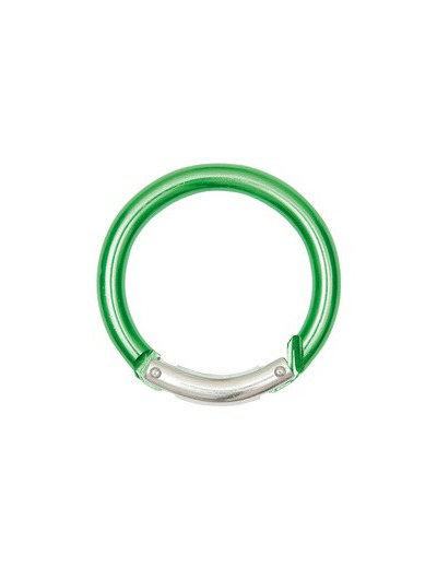 Porte clef mousqueton carabinier rond vert