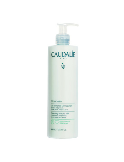 Lait d'Amande Démaquillant 400ml Vinoclean Visage Et Yeux Caudalie