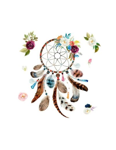 Panneau étanche dream catcher blanc - 45 x 45 cm