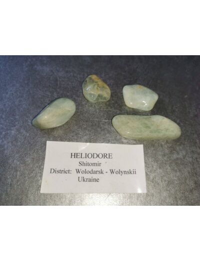 Héliodore verte pierres roulées olpa1589 olpa1898/1899 olpa502 olpa1897