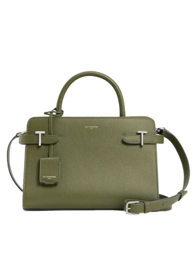 Tanneur Emilie Moyen Sac À Main En Cuir Grainé Tilleul