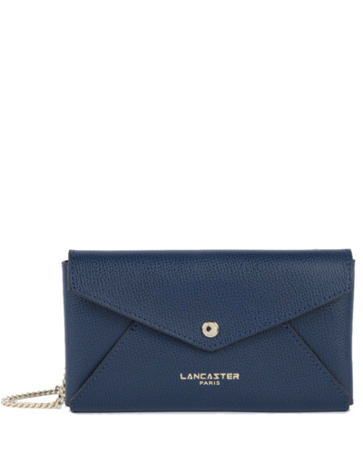 Lancaster Sierra Pochette Organisée En Cuir Grainé 138-015 Bleu Foncé