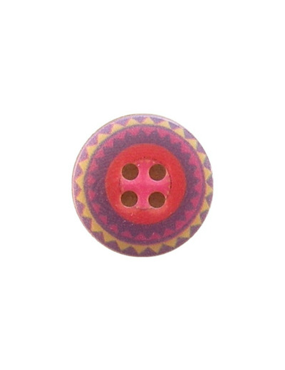 Bouton multicolore violet 18 mm