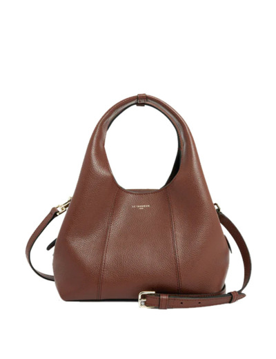 Le Tanneur Juliette Petit Sac A Main En Cuir Grainé Ebène