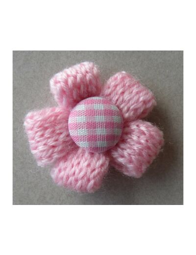 Fleur tricot - rose