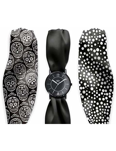 TREND Pack: 1 Dial + 3 Bands (Satin) - Calavera - Full Black