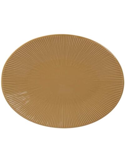 Table Passion - Plat ovale 41.5 cm Bohemia moutarde