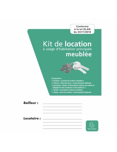 Contrat de location à usage d'habitation "meublée"