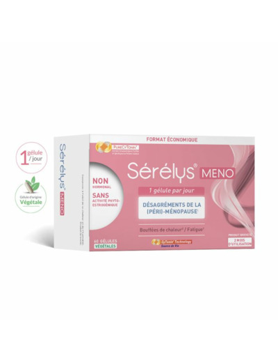 Meno 60 gélules Désagréments de la Menopause Serelys Pharma