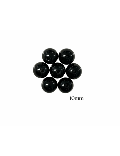 PERLES OBSIDIENNE NOIRE