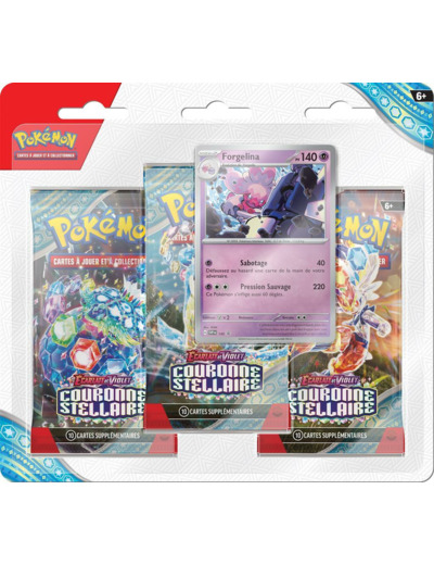 Pokémon EV07 : pack 3 boosters Couronne Stellaire