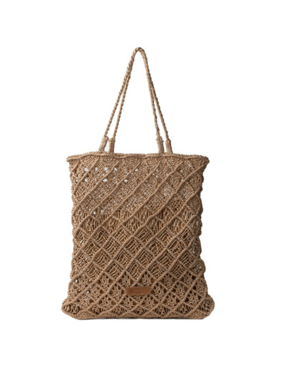 Biba Metal Sonora Sac Cabas En Coton Tressé Dorado