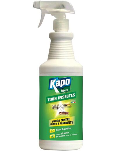 Kapo Barrière Tous Insectes au Géraniol - 1 L - Idéale pour éloigner tous les insectes