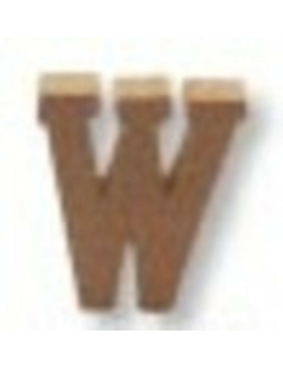 Lettre "W" Mdf - Hauteur : 45 mm