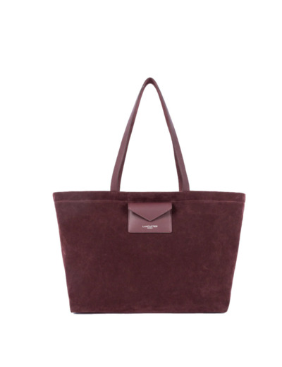 Lancaster Suedine KBA Grand Sac Shopping Aspect Suédine 518-063 Bordeaux