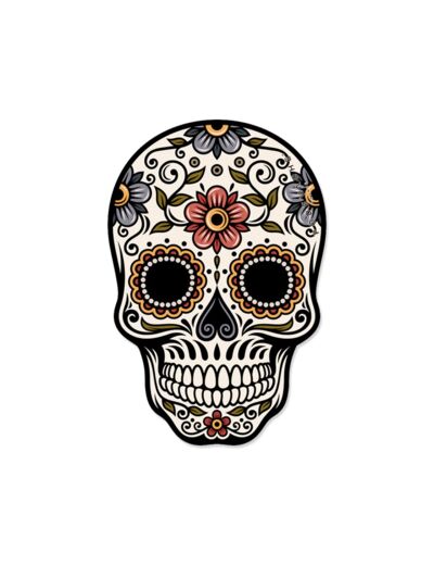 Lot de 6 dessous de verre vinyle - Calavera