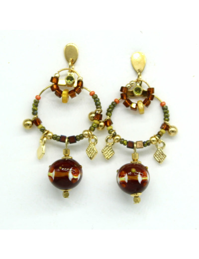 Boucles d'oreilles créole pampilles Soryne
