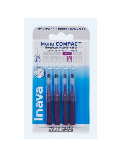 Brossettes Interdentaires 1.8mm Violet X4 Mono Compact Inava