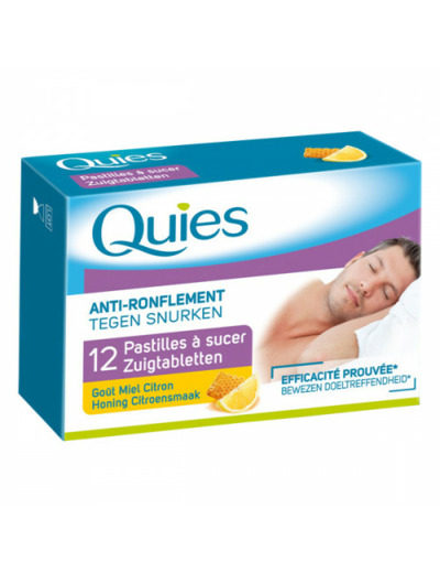Quies Anti Ronflement Pastilles à Sucer Miel Citron x 12