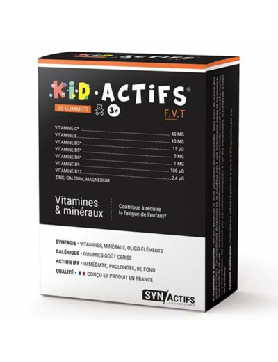 Kid-Actifs 30 gummies Vitamines et minéraux Synactifs