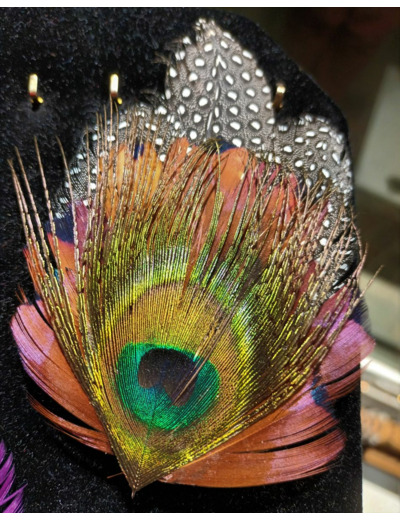 broche barrette en plumes