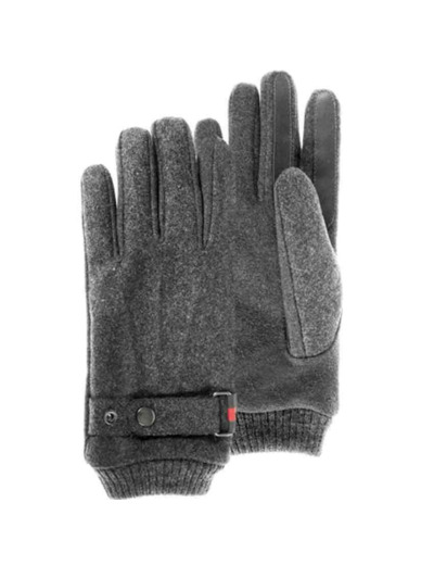 Isotoner Gants Homme Laine Tactile Doublé S/MGris Chiné