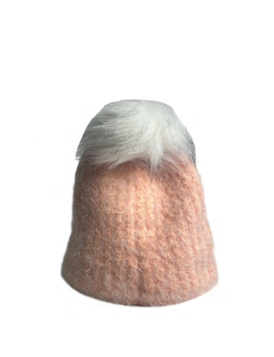 Fonem Douceur Polaire Bonnet Avec Pompon Abricot