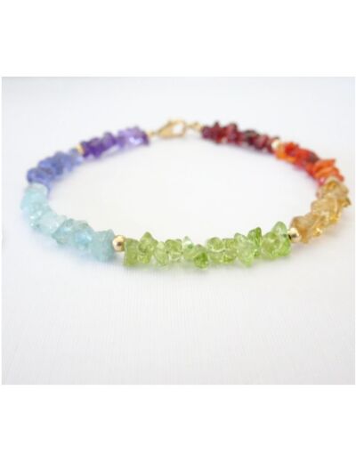 Bracelet 7 chakras en perles chips