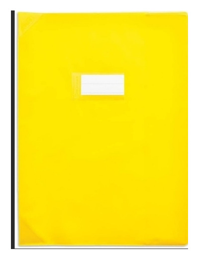 Protège-cahier "Grain cuir" - 17x22 - Jaune