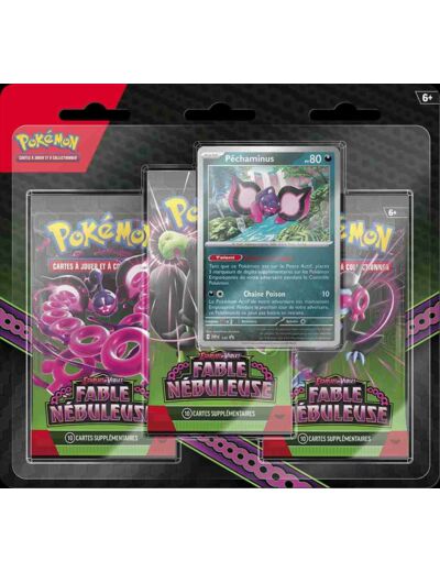 Pokémon EV65 : 3 pack Carte promo Pêchaminus Q3 2024