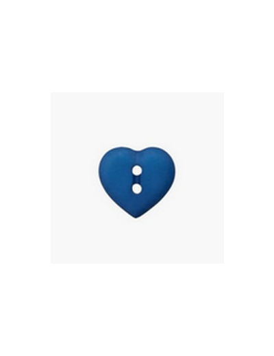 Bouton coeur bleu marine 12 mm