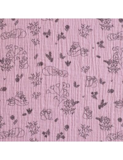 Tissu Mousseline Pandas - Katia Fabrics