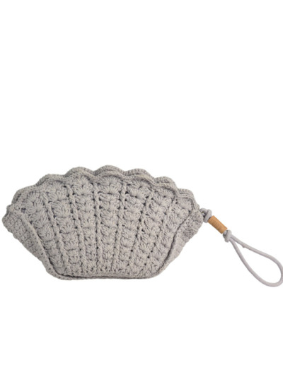 Biba Sunibel Pochette Crochet en Coton Tressé Lavanda