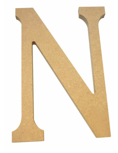 Lettre "N" Mdf - Hauteur : 220 mm