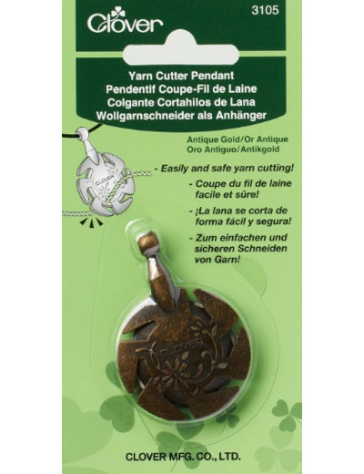 Coupe fils pendentif doré antique Clover
