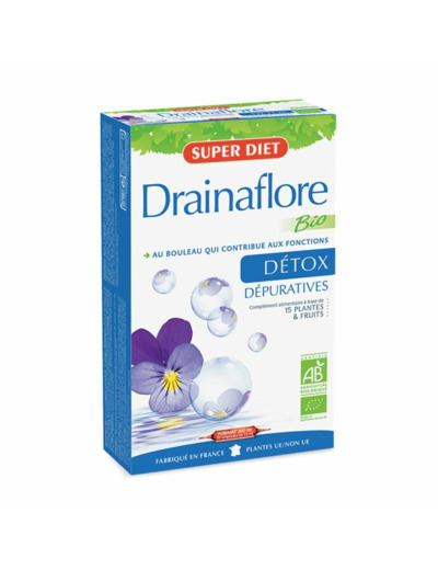 Drainaflore Bio 20 Ampoules 15ml Superdiet