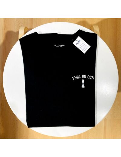 T-shirt noir "J'suis un ouf"