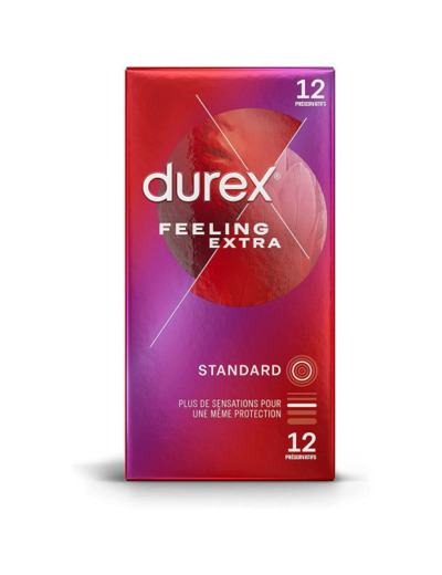 DUREX FEELING EXTRA Taille Standard - 12 Préservatifs