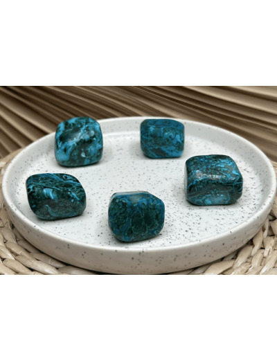 PIERRE ROULÉE CHRYSOCOLLE-MALACHITE