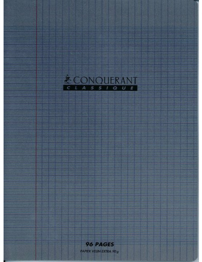 Cahier 21x29.7 - 96 pages - Séyès - Polypro gris