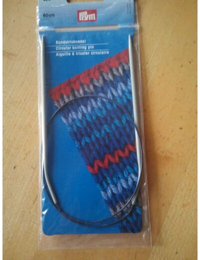 Aiguilles à tricoter circulaires en plastique - 80 cm - 8 mm