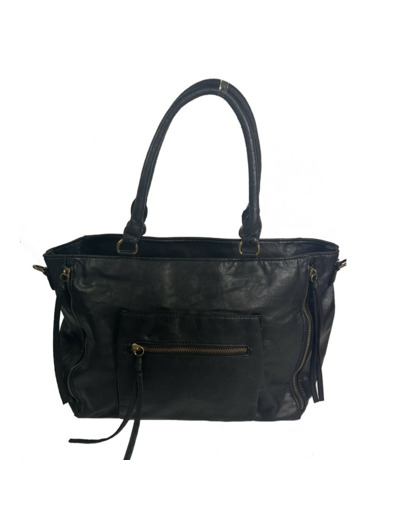 Farfouillette Sac Shopping Zippé Noir