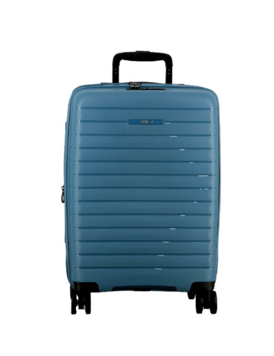 Jump Striper Valise 55cm 4 Roues Extensible Bleu