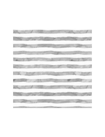 Panneaux simili cuir - Blanc rayé gris 45 x 45 cm