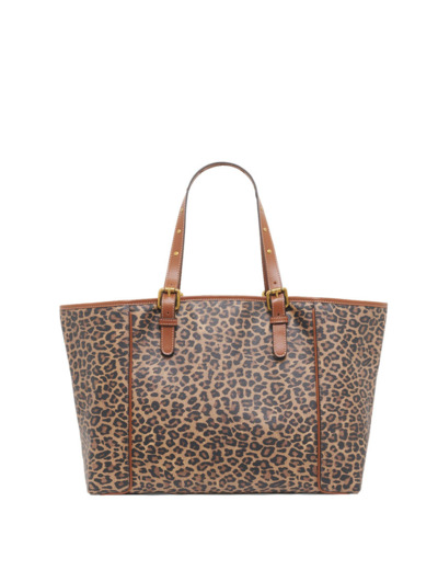 Gérard Darel Simple Bag Sac Cabas En Toile Enduite Léopard