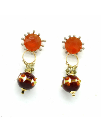 Boucles d'oreilles cabochons Soryne