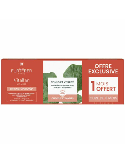 Vitalite Cheveux Et Ongles 3x30 Capsules Vitalfan René Furterer
