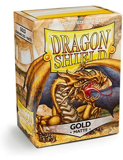 100 Dragon Shield Matte : Gold matte