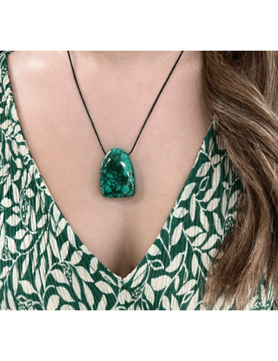 PENDENTIF TROUE MALACHITE